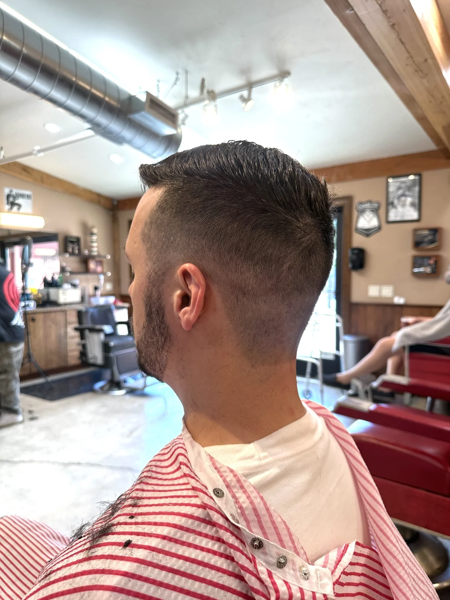 Haircut at Miller's Barber Shop in Bend, Oregon